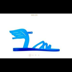 Blue Ancient Greek Ikaria Winged Sandals
